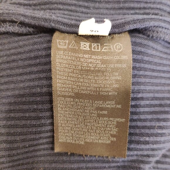 UNIQLO Ribbed Soft & Stretchy Long Sleeve Turtleneck | Blue | Navy | Medium - Picture 6 of 8